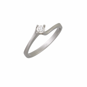 Δαχτυλιδι Μονοπετρο με Διαμαντι 0,12 Ct , F , VS1
